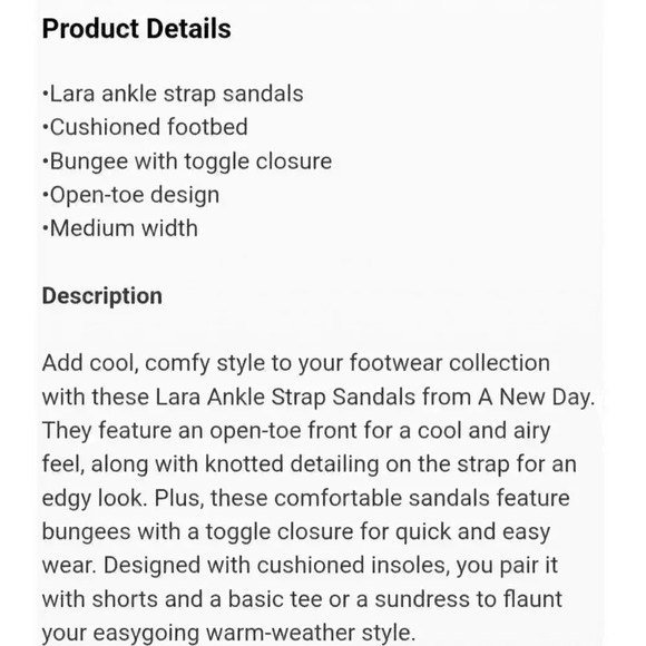 NEW A New Day Lara Ankle Strap Sandals - Picture 10 of 12